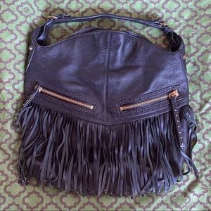 orYANY BLACK FRINGE PURSE